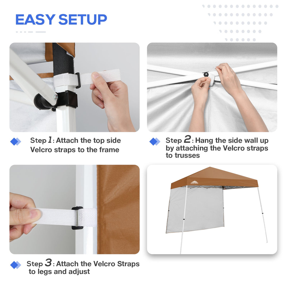 Sunwall / Sidewall for 10x10 Slant Leg Canopy Only, 1 Sidewall - Eagle Peak Custom Canopy Tent