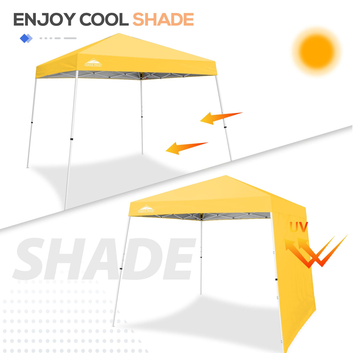 Sunwall / Sidewall for 10x10 Slant Leg Canopy Only, 1 Sidewall - Eagle Peak Custom Canopy Tent
