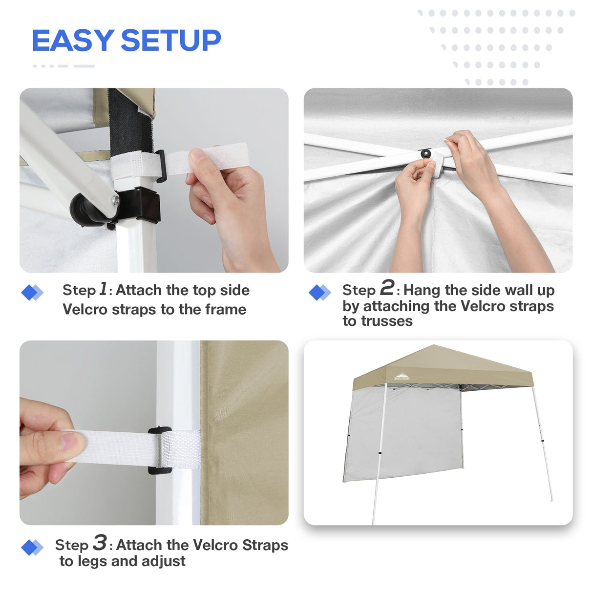 Sunwall / Sidewall for 10x10 Slant Leg Canopy Only, 1 Sidewall - Eagle Peak Custom Canopy Tent