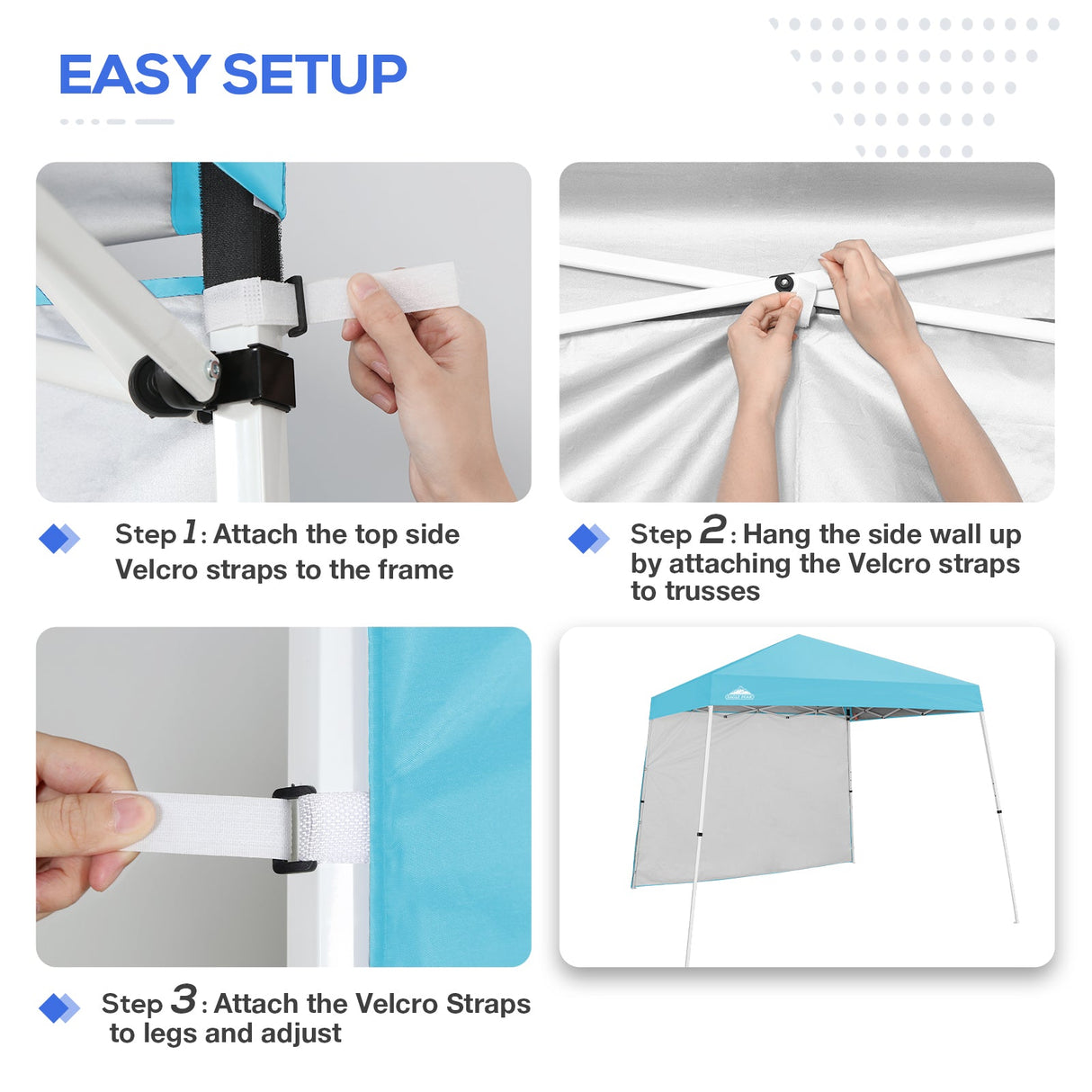 Sunwall / Sidewall for 10x10 Slant Leg Canopy Only, 1 Sidewall - Eagle Peak Custom Canopy Tent