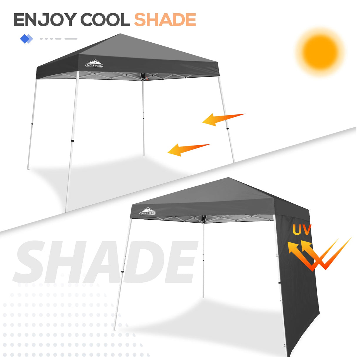 Sunwall / Sidewall for 10x10 Slant Leg Canopy Only, 1 Sidewall - Eagle Peak Custom Canopy Tent