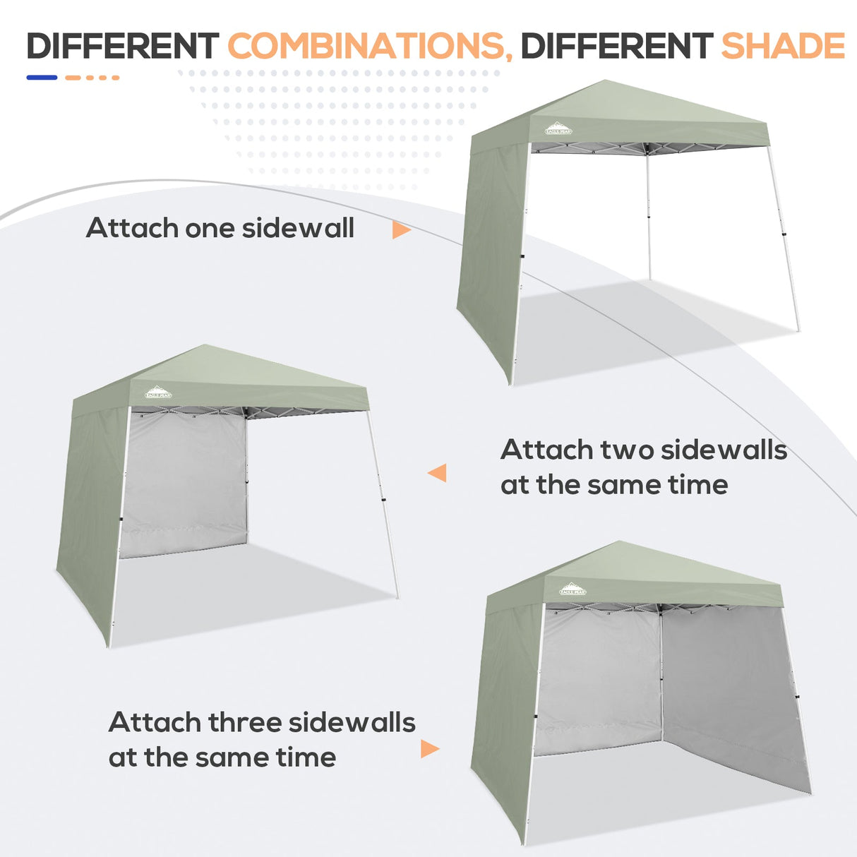 Sunwall / Sidewall for 10x10 Slant Leg Canopy Only, 1 Sidewall - Eagle Peak Custom Canopy Tent