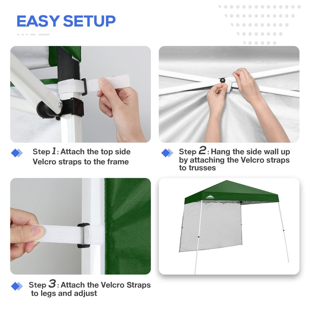 Sunwall / Sidewall for 10x10 Slant Leg Canopy Only, 1 Sidewall - Eagle Peak Custom Canopy Tent