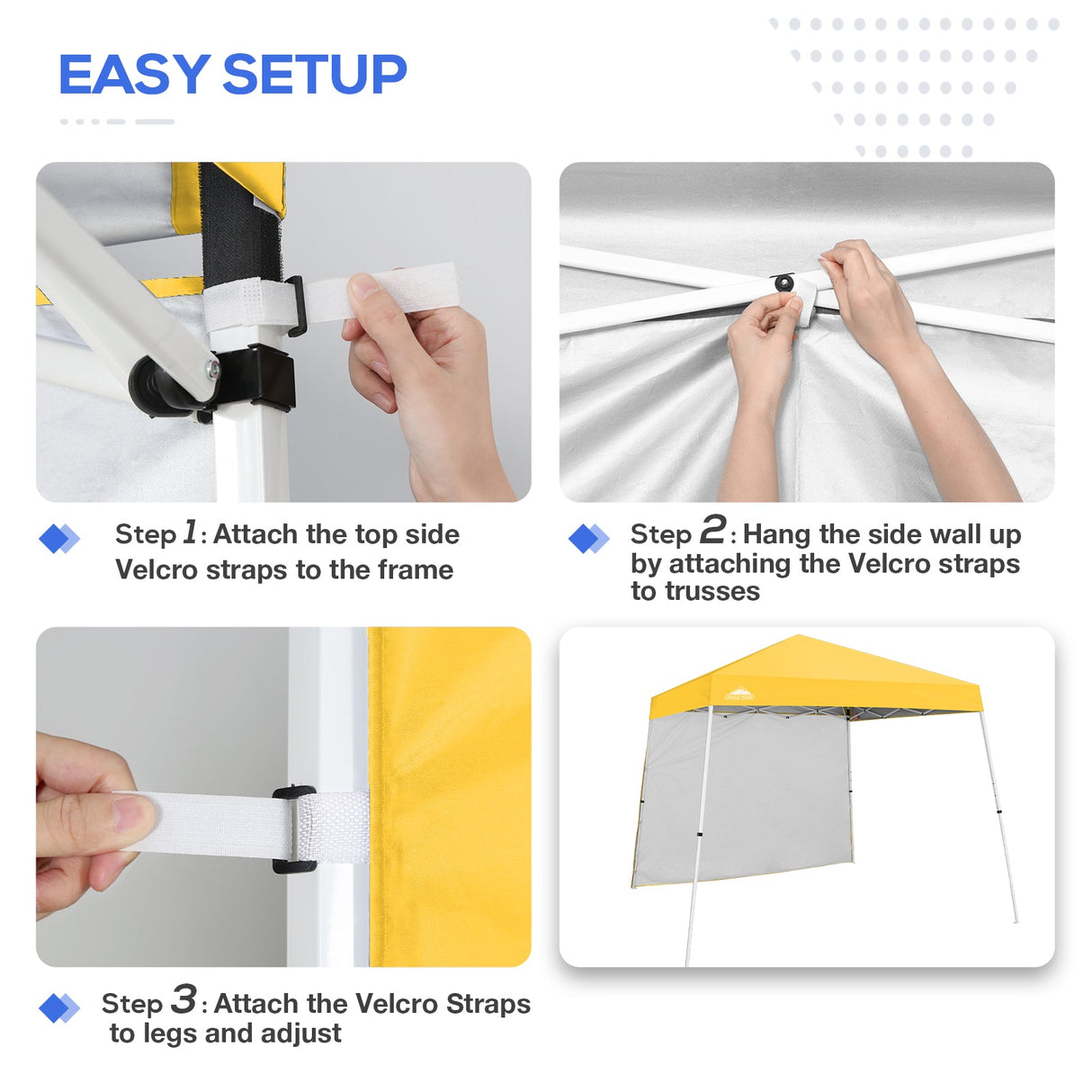 Sunwall / Sidewall for 10x10 Slant Leg Canopy Only, 1 Sidewall - Eagle Peak Custom Canopy Tent