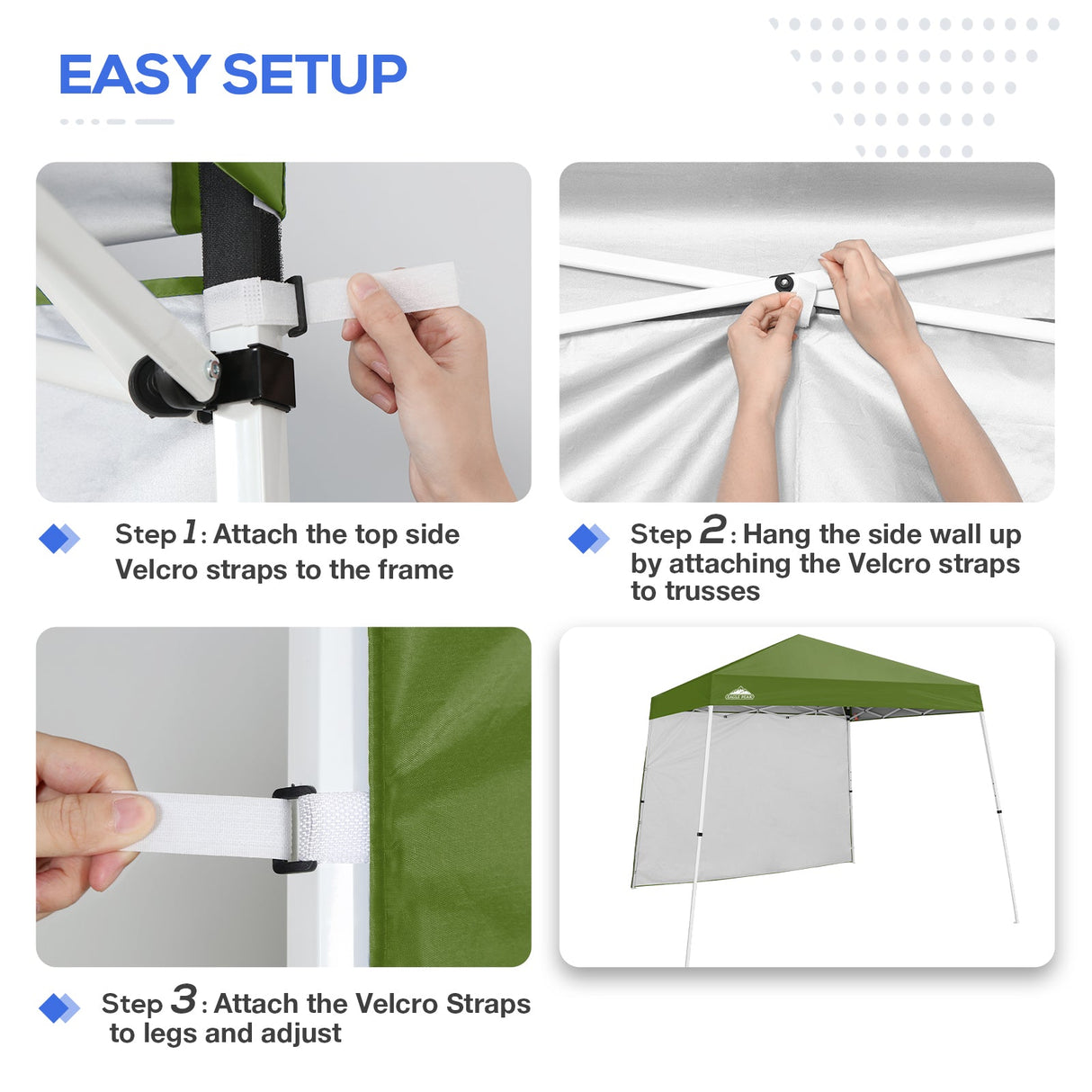 Sunwall / Sidewall for 10x10 Slant Leg Canopy Only, 1 Sidewall - Eagle Peak Custom Canopy Tent
