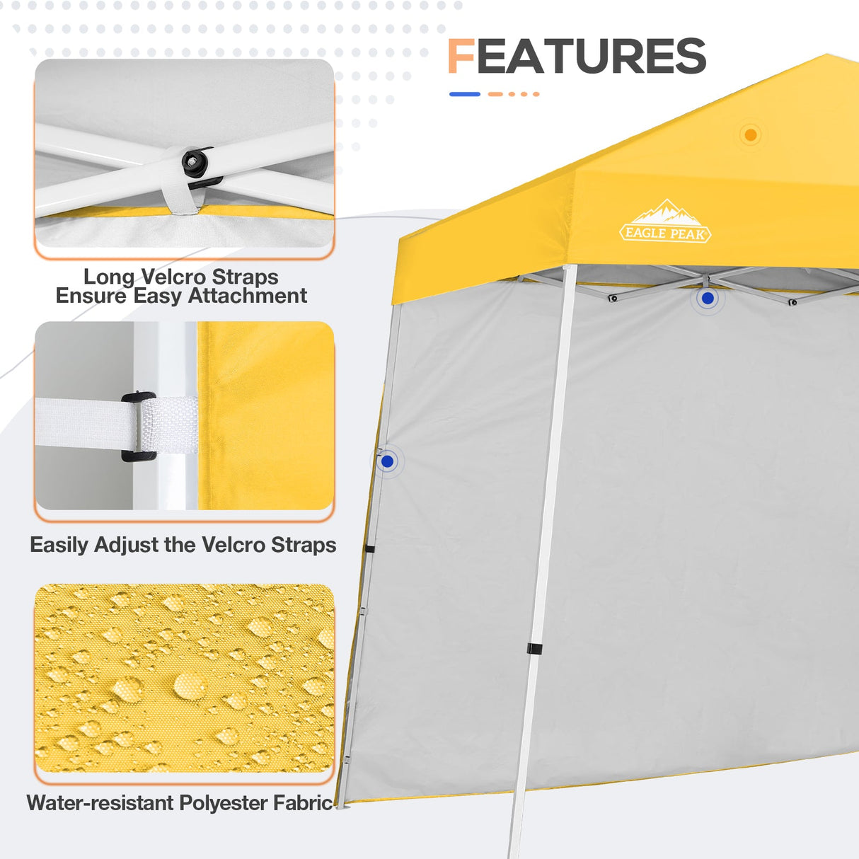 Sunwall / Sidewall for 10x10 Slant Leg Canopy Only, 1 Sidewall - Eagle Peak Custom Canopy Tent