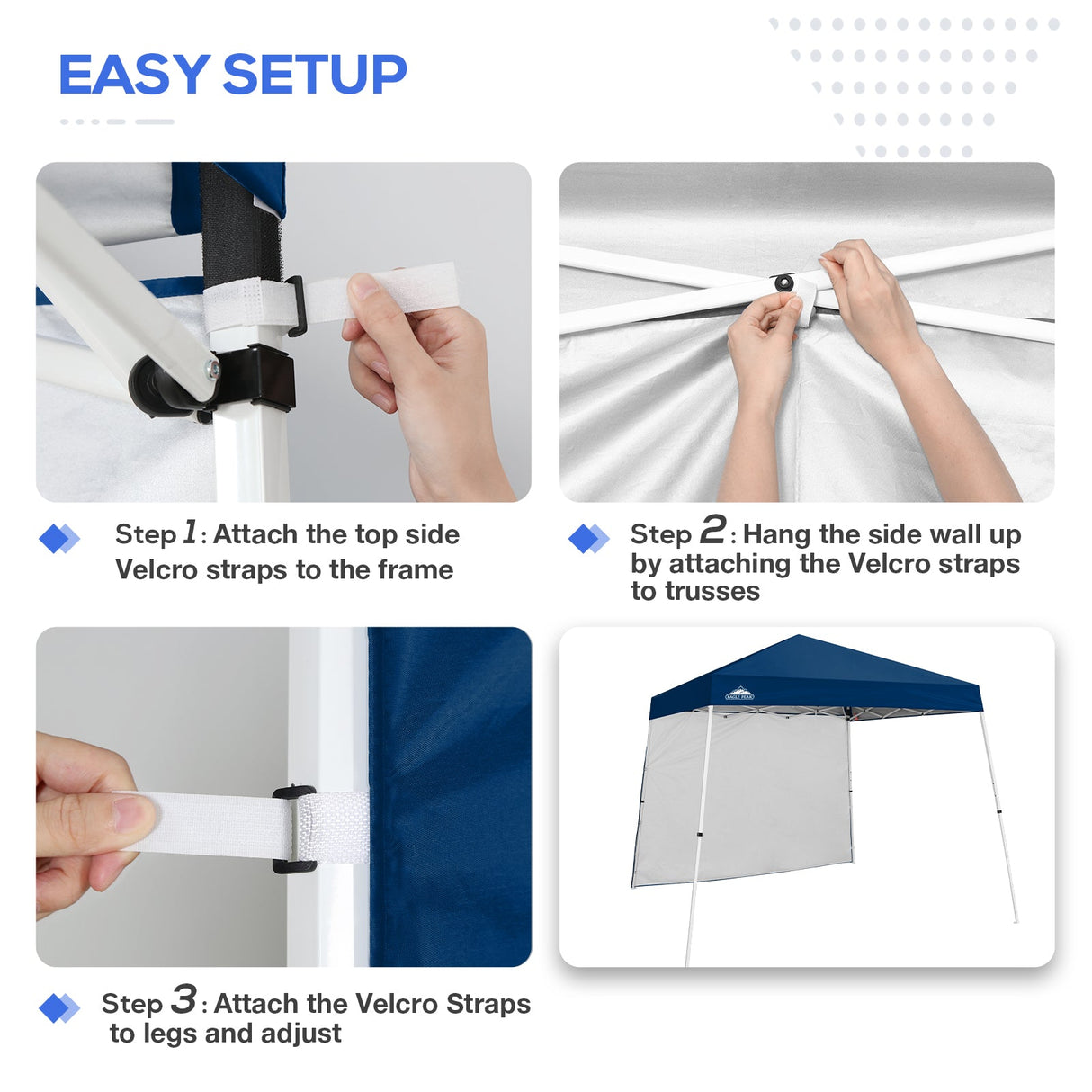 Sunwall / Sidewall for 10x10 Slant Leg Canopy Only, 1 Sidewall - Eagle Peak Custom Canopy Tent
