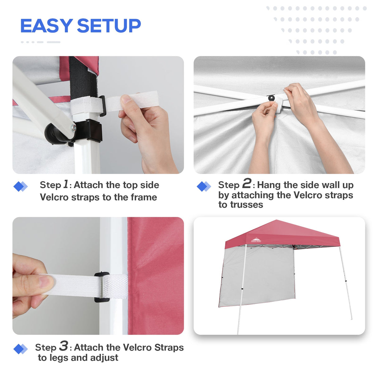 Sunwall / Sidewall for 10x10 Slant Leg Canopy Only, 1 Sidewall - Eagle Peak Custom Canopy Tent