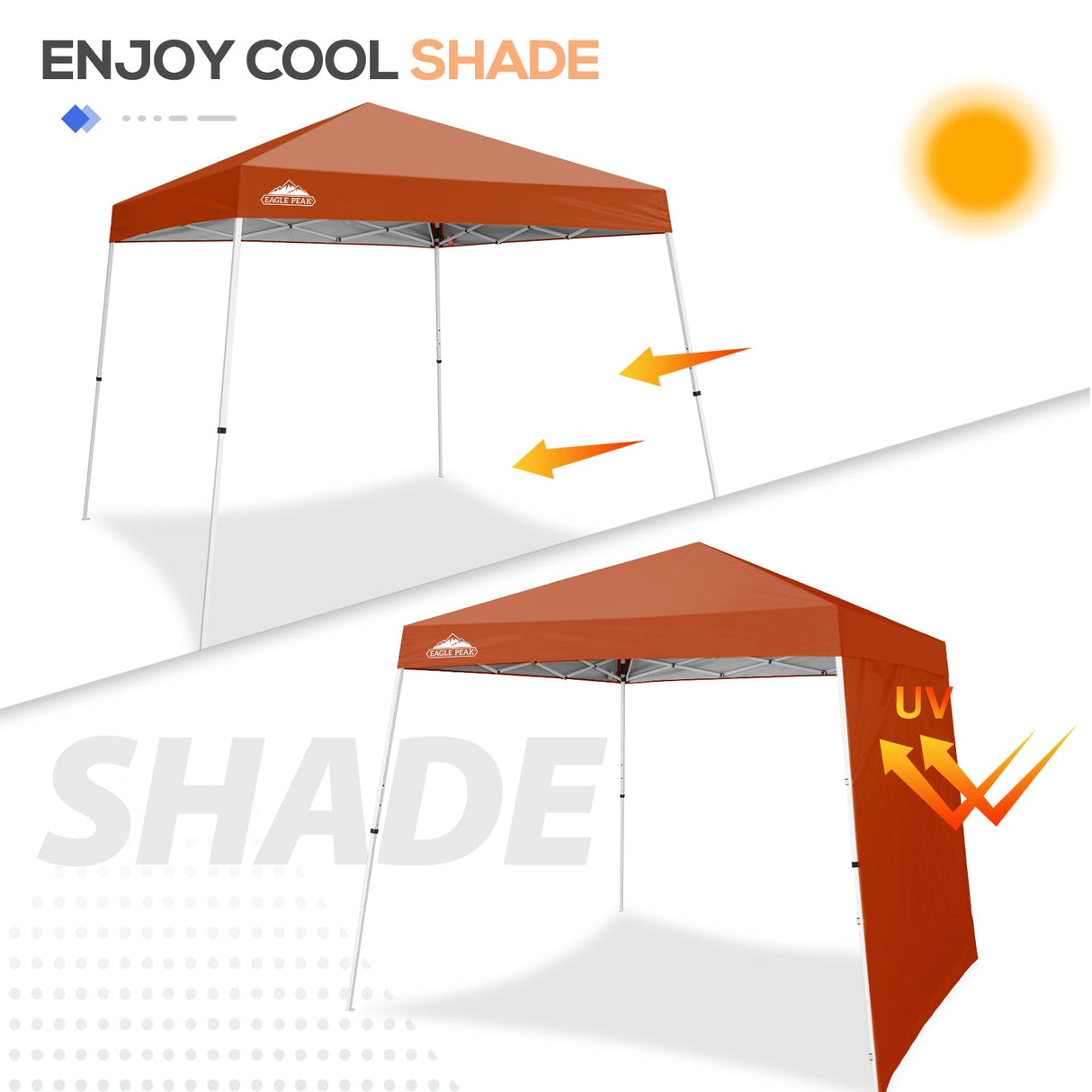 Sunwall / Sidewall for 10x10 Slant Leg Canopy Only, 1 Sidewall - Eagle Peak Custom Canopy Tent