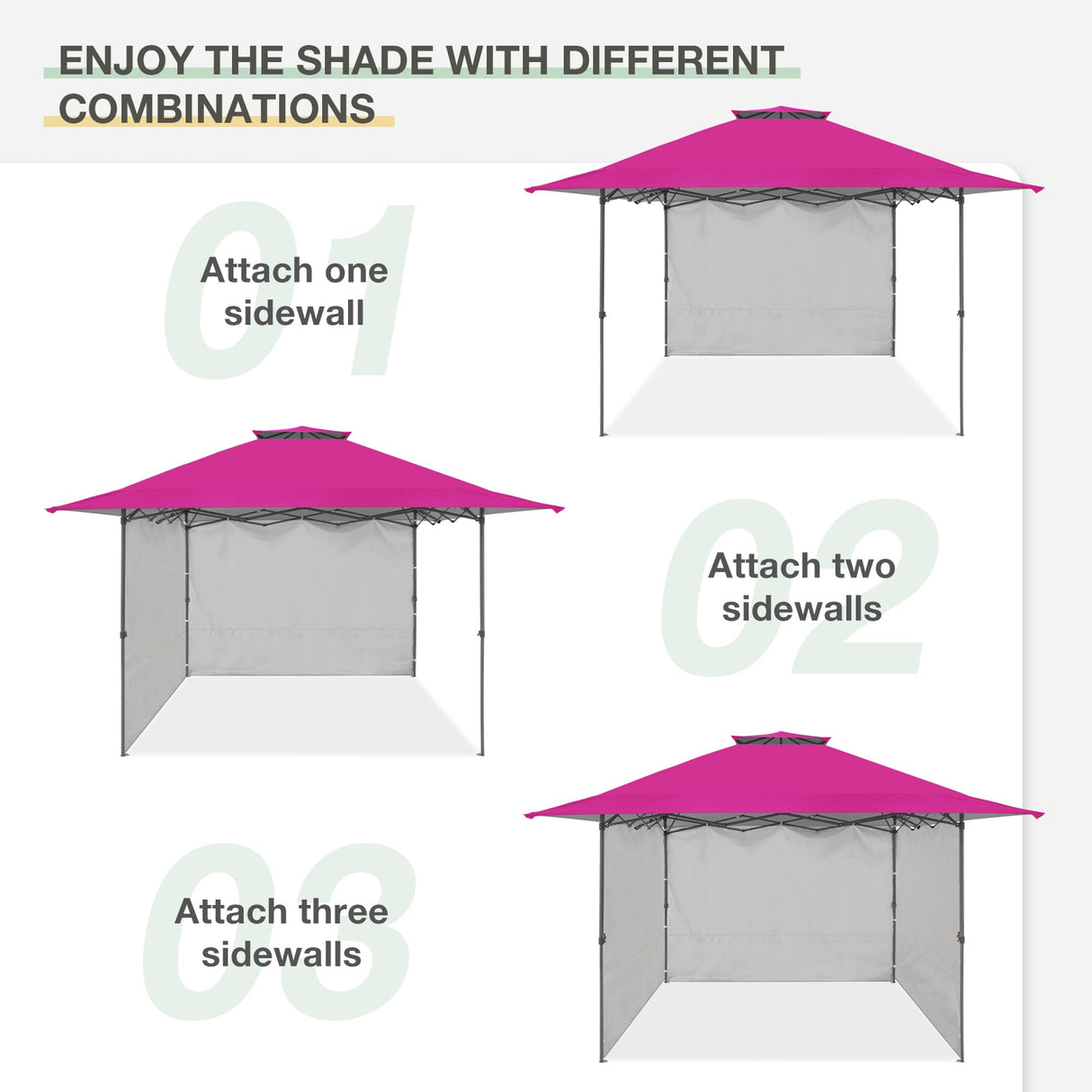 Sunwall / Sidewall for 13x13 ft Straight Leg Canopy - Eagle Peak Custom Canopy Tent