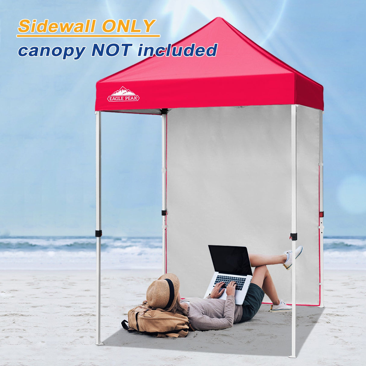 Sunwall / Sidewall for 5x5 ft Straight Leg Canopy only 1 Sidewall - Eagle Peak Custom Canopy Tent