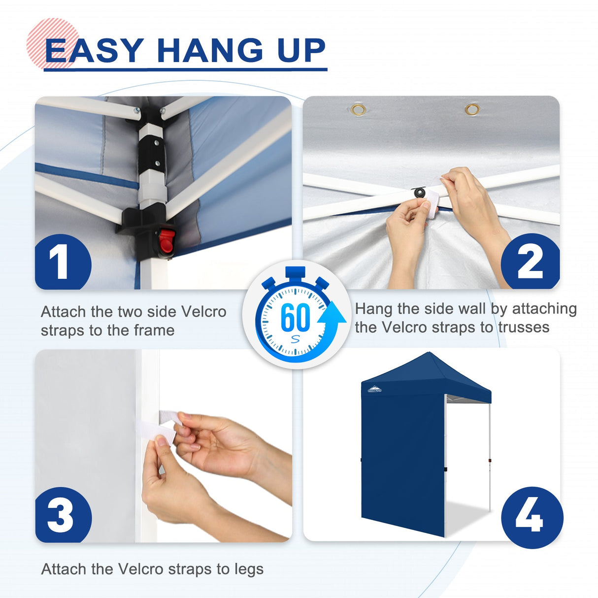 Sunwall / Sidewall for 5x5 ft Straight Leg Canopy only 1 Sidewall - Eagle Peak Custom Canopy Tent