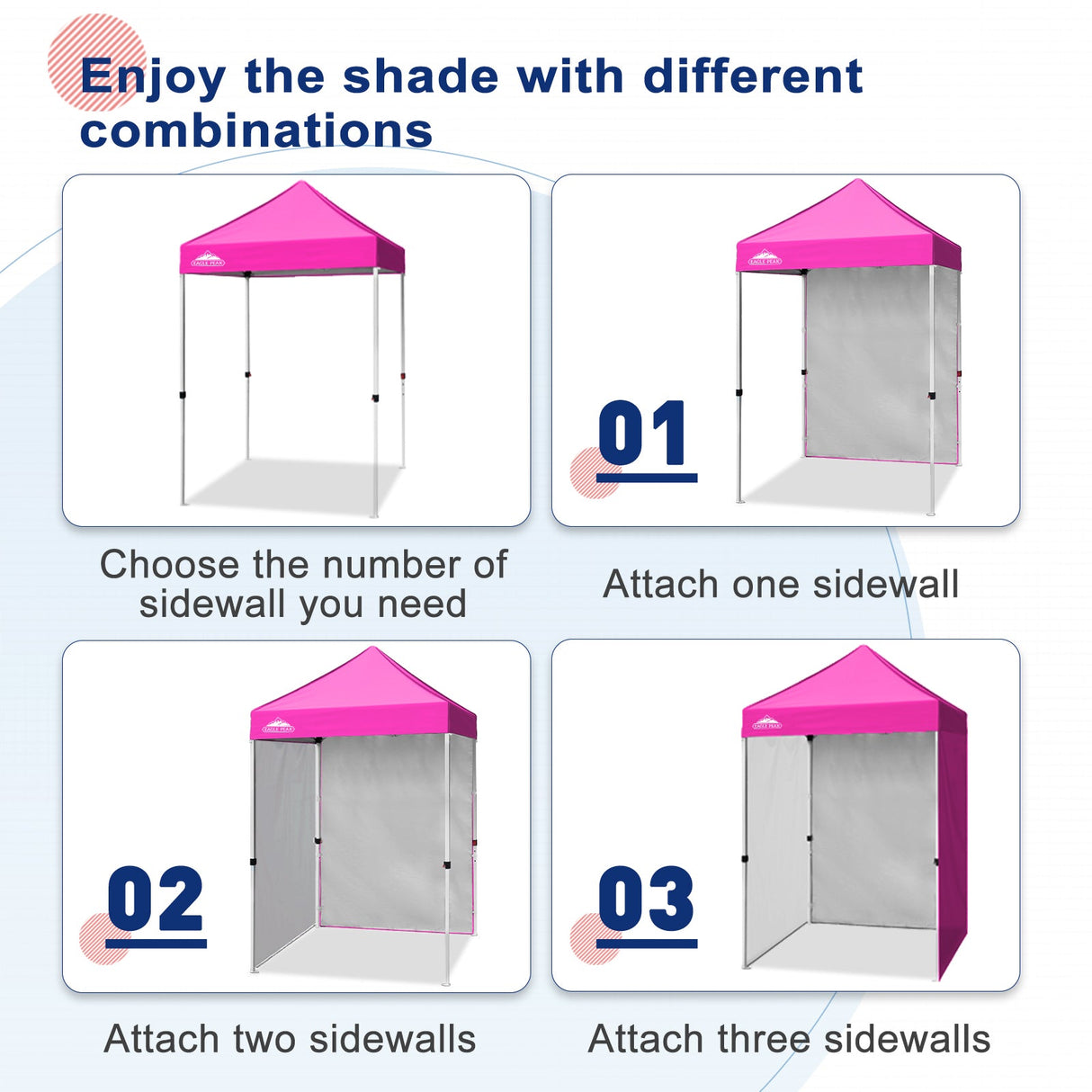 Sunwall / Sidewall for 5x5 ft Straight Leg Canopy only 1 Sidewall - Eagle Peak Custom Canopy Tent