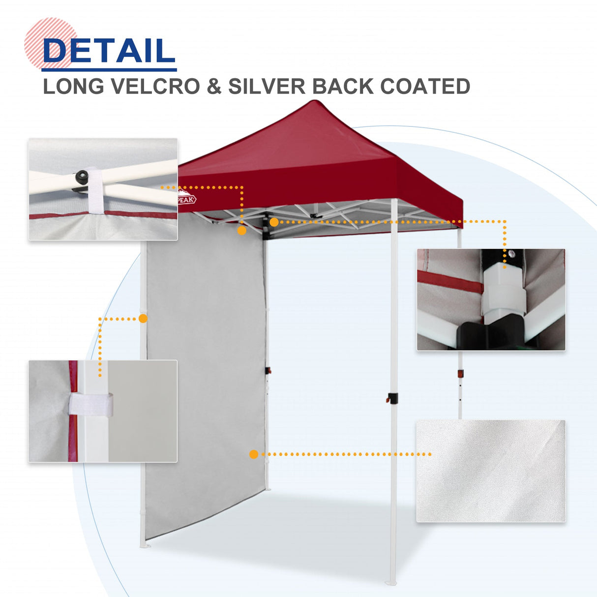 Sunwall / Sidewall for 5x5 ft Straight Leg Canopy only 1 Sidewall - Eagle Peak Custom Canopy Tent