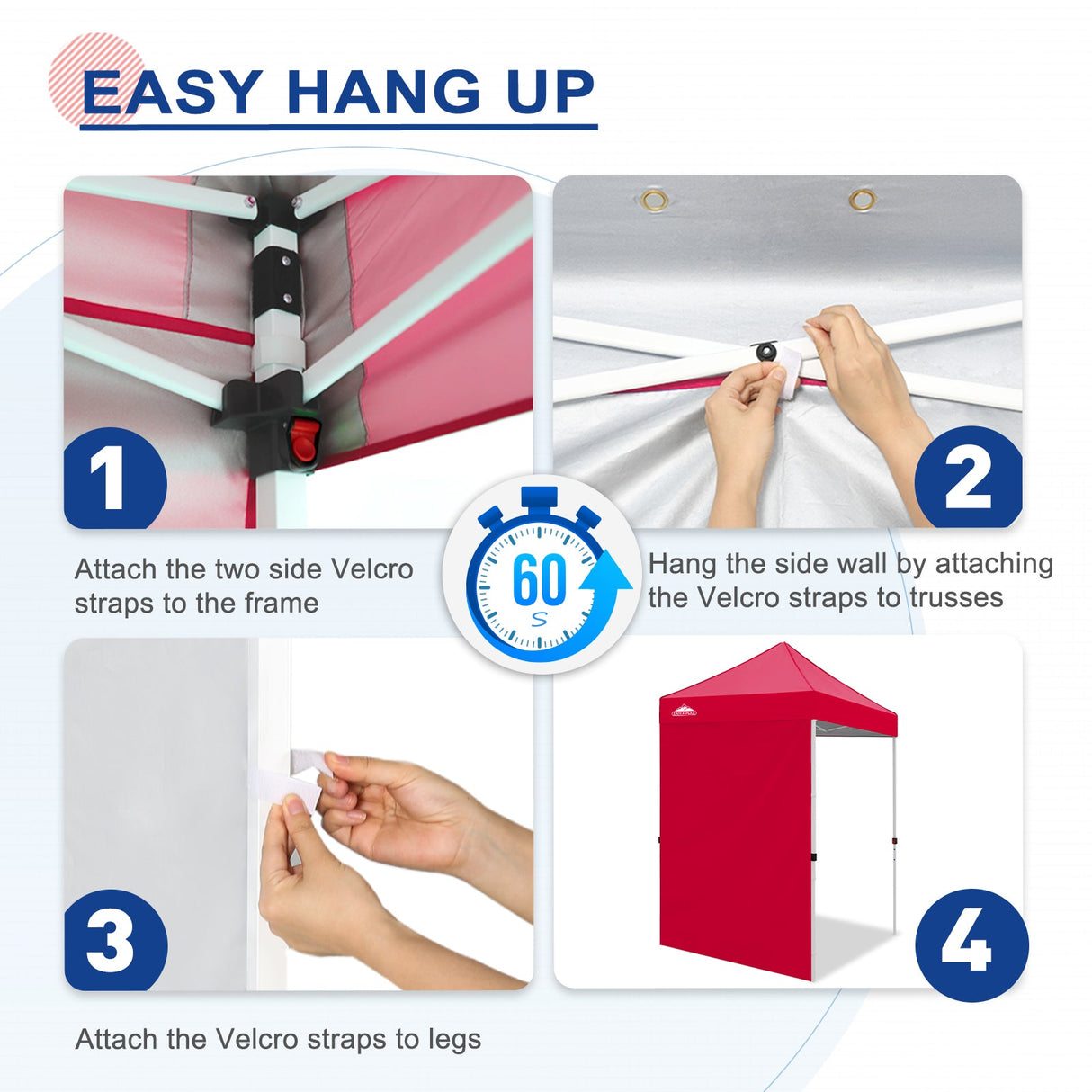 Sunwall / Sidewall for 5x5 ft Straight Leg Canopy only 1 Sidewall - Eagle Peak Custom Canopy Tent