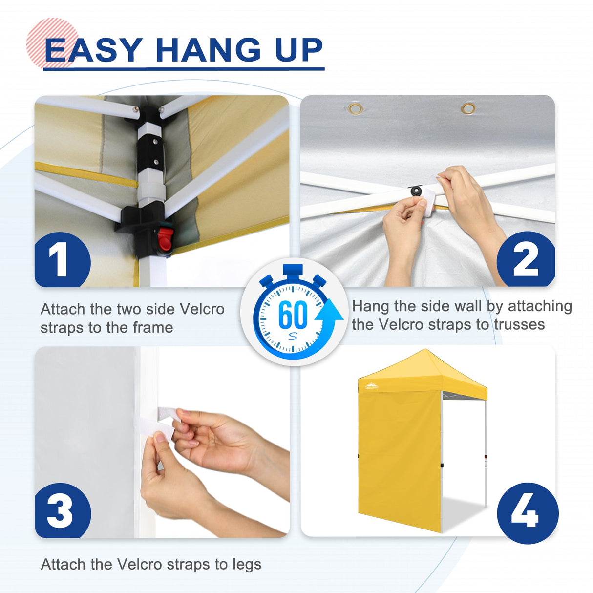 Sunwall / Sidewall for 5x5 ft Straight Leg Canopy only 1 Sidewall - Eagle Peak Custom Canopy Tent