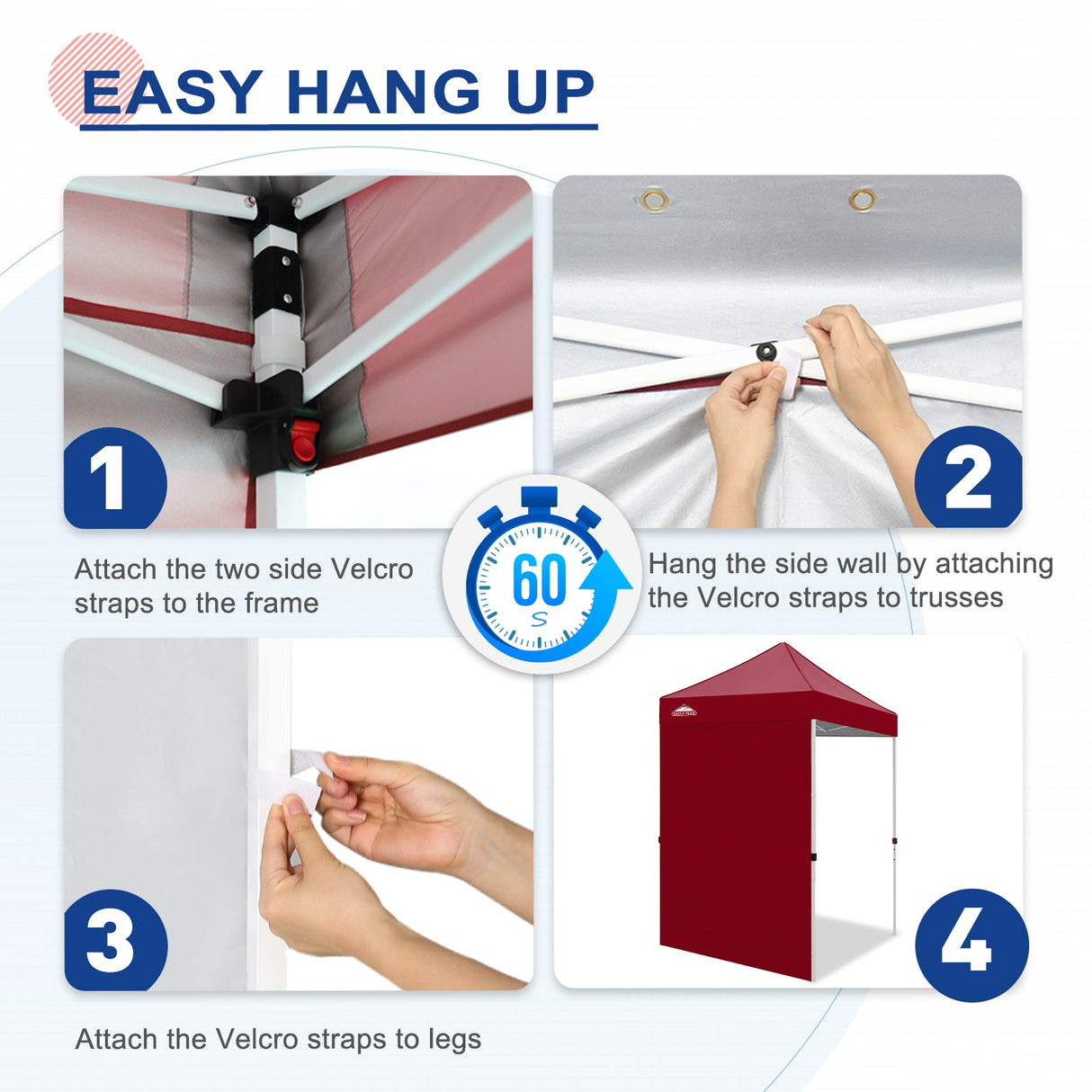 Sunwall / Sidewall for 5x5 ft Straight Leg Canopy only 1 Sidewall - Eagle Peak Custom Canopy Tent