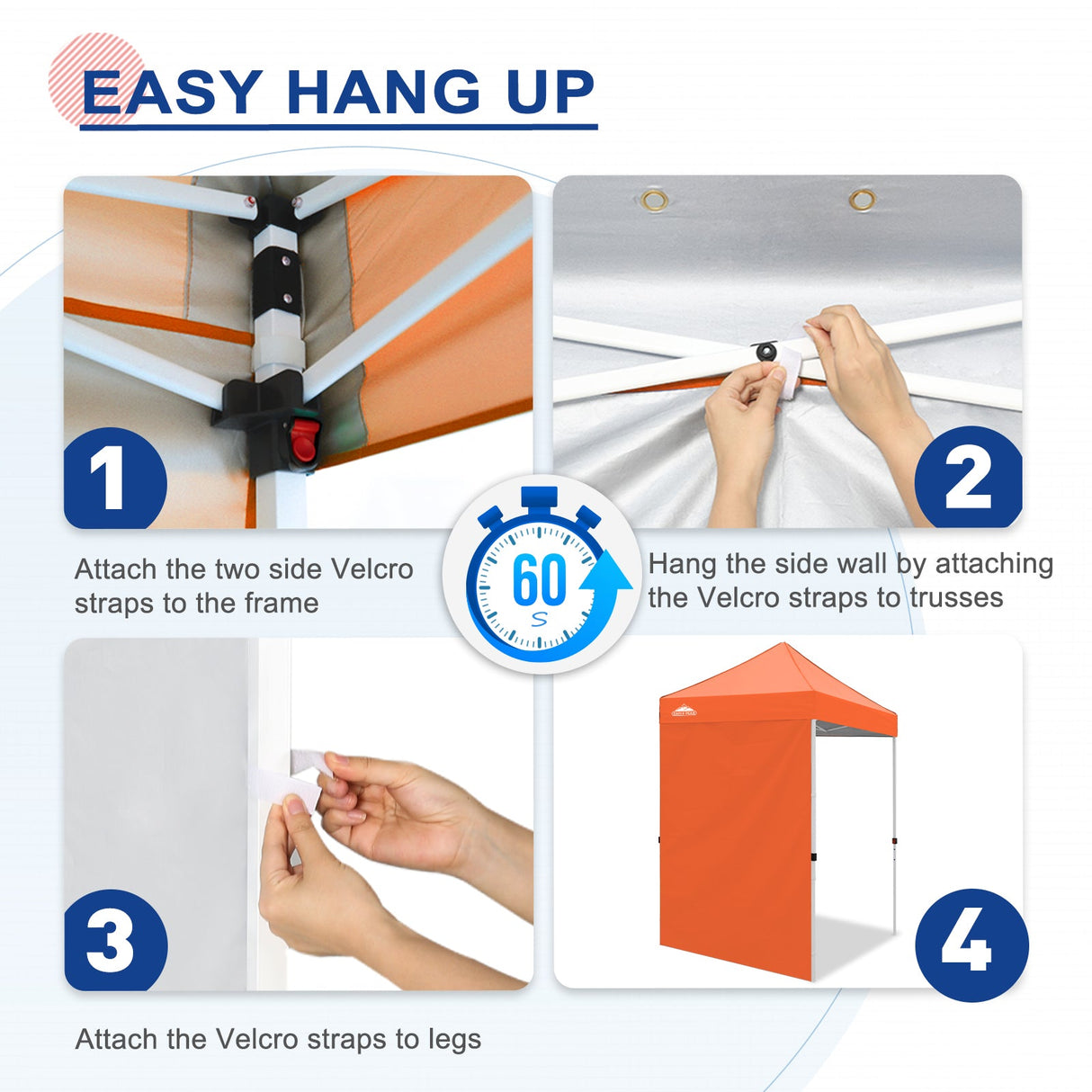 Sunwall / Sidewall for 5x5 ft Straight Leg Canopy only 1 Sidewall - Eagle Peak Custom Canopy Tent