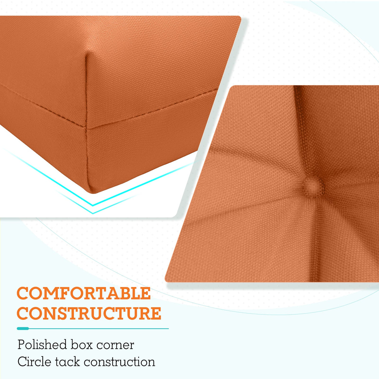 Tufted Outdoor/Indoor High Back Patio Chair Cushions, Set of 4, 46'' x 22'' - Eagle Peak Custom Canopy Tent
