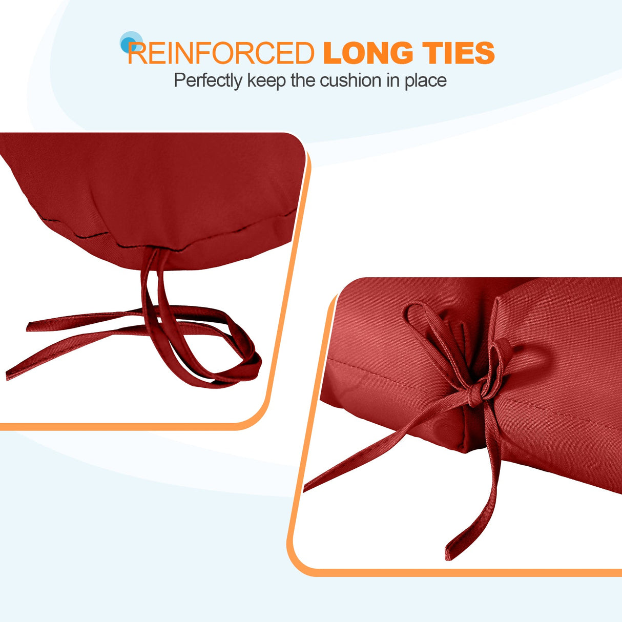 Tufted Outdoor/Indoor Seat/Back Chair Cushions, Set of 4, 42'' x 21'' - Eagle Peak Custom Canopy Tent