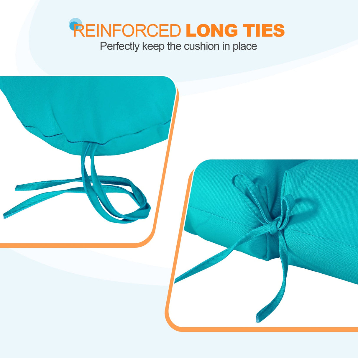 Tufted Outdoor/Indoor Seat/Back Chair Cushions, Set of 4, 42'' x 21'' - Eagle Peak Custom Canopy Tent