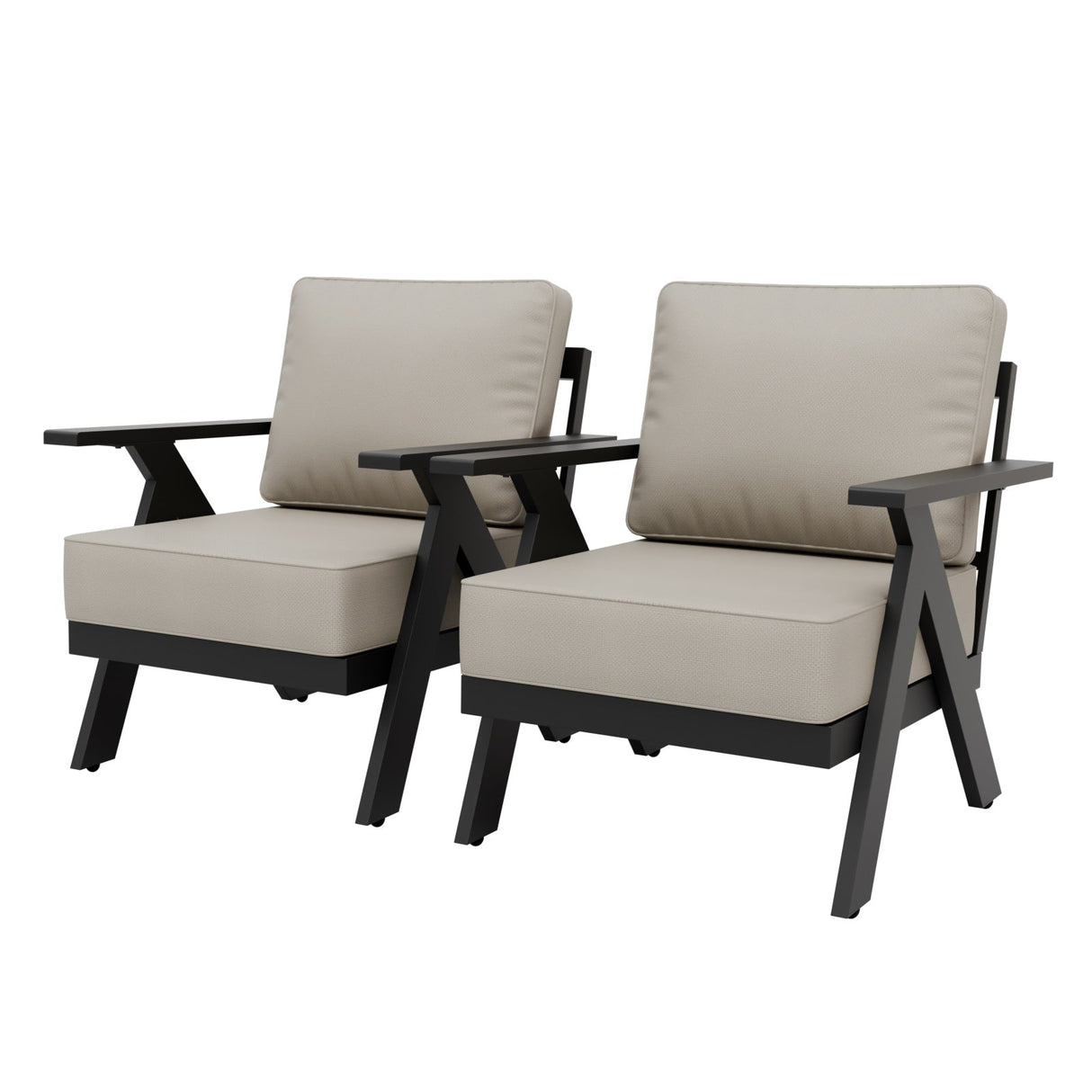 Urban Slate Modern Patio Accent Chair Set of 2/4 - Eagle Peak Custom Canopy Tent