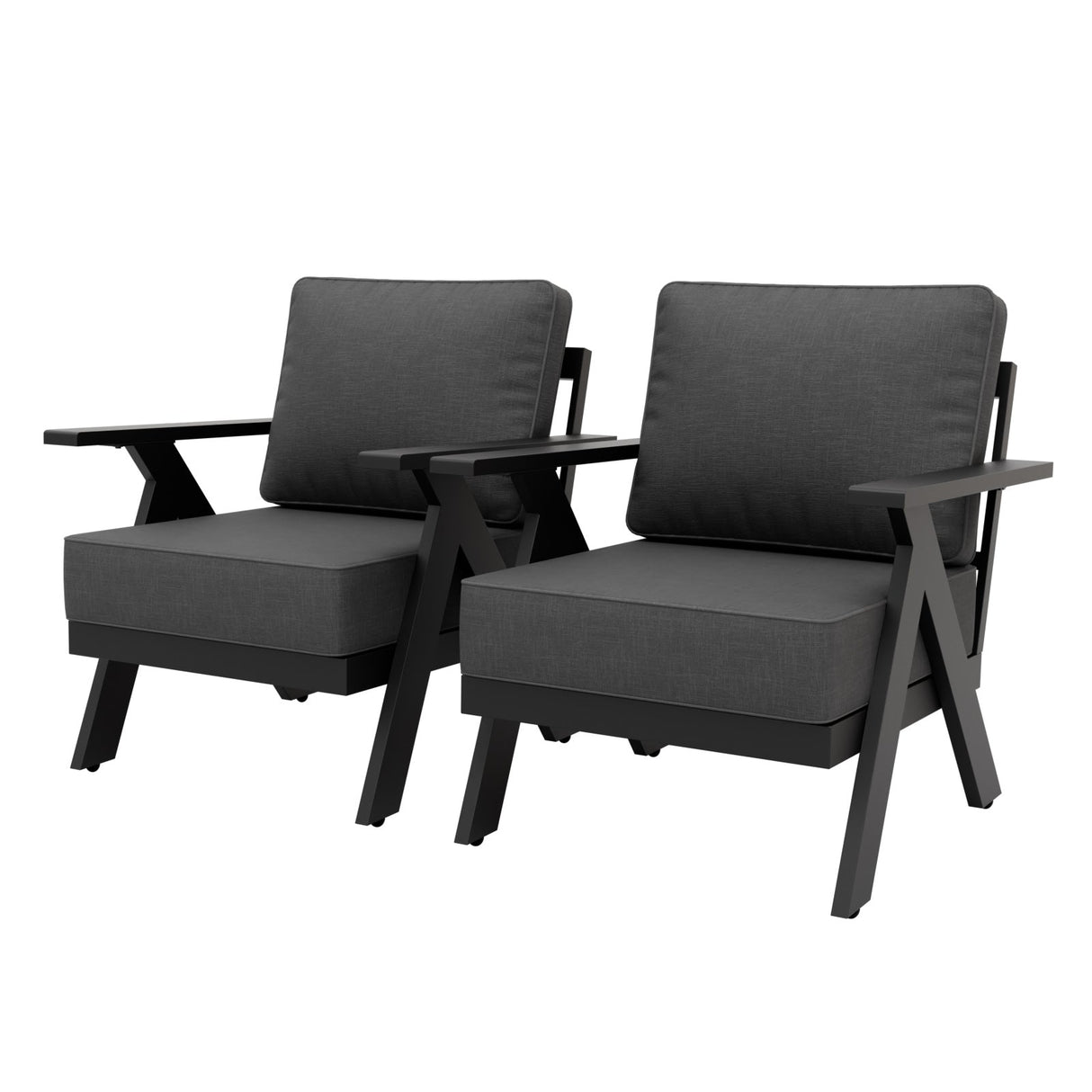 Urban Slate Modern Patio Accent Chair Set of 2/4 - Eagle Peak Custom Canopy Tent