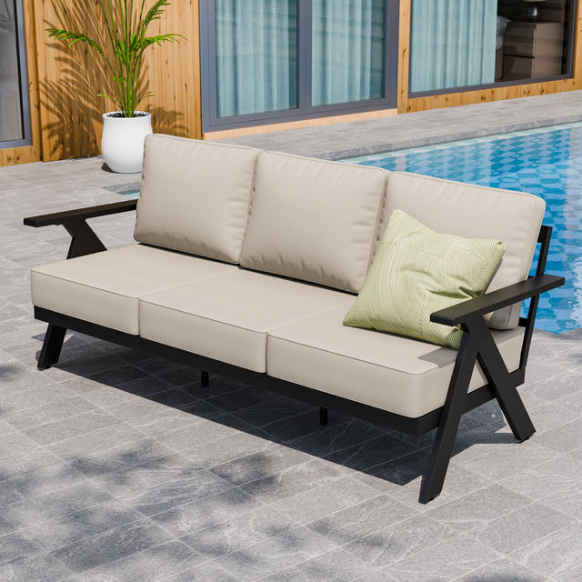 Urban Slate Modern Patio Couch Outdoor Sofa - Eagle Peak Custom Canopy Tent