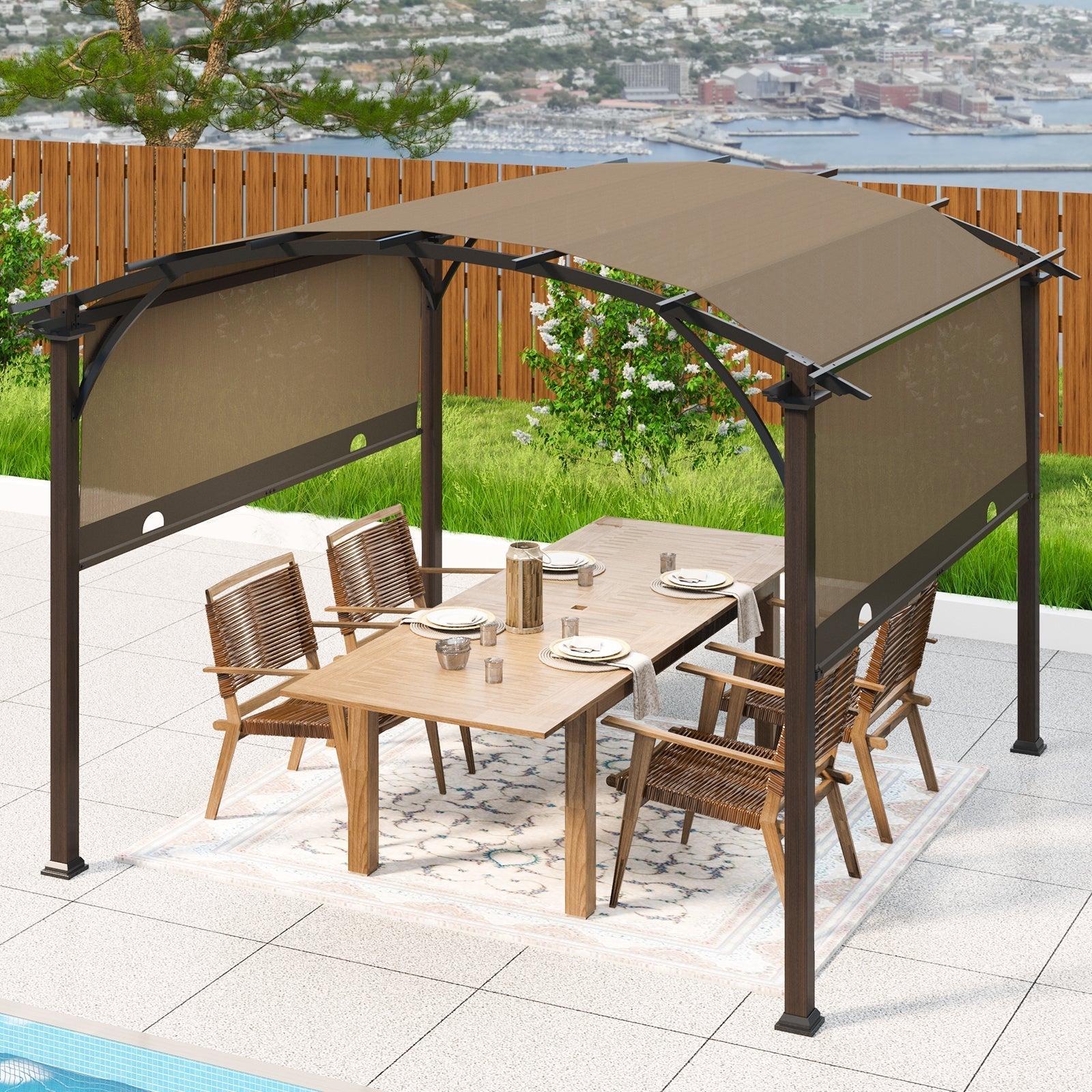 5 Half Circle Patio Furniture Sets for Eagle Peak Pergolas - Eagle Peak
