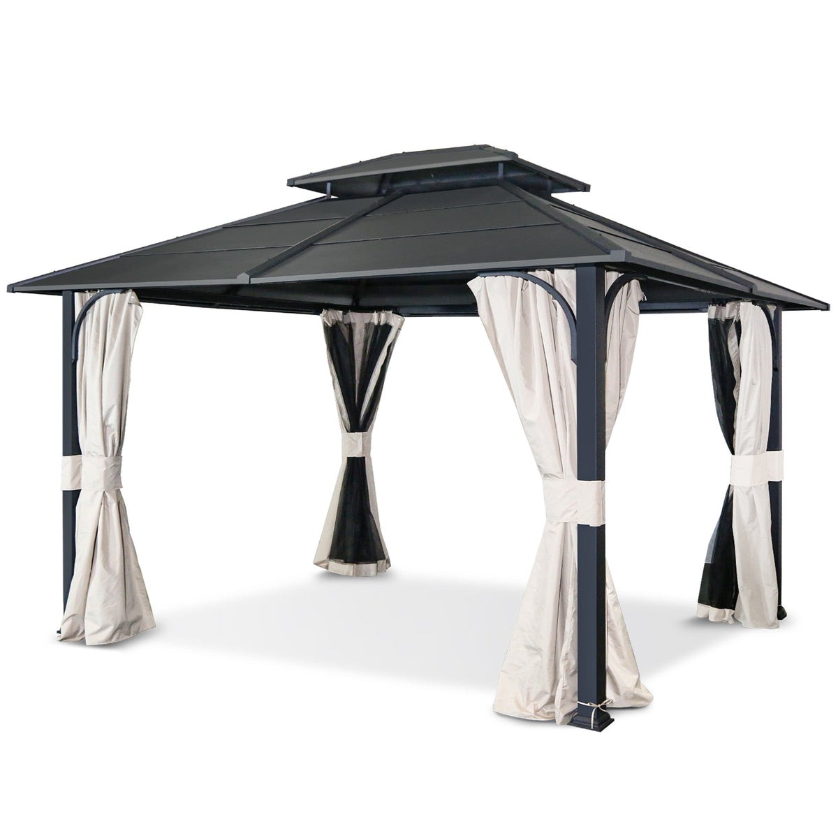 12 x 14 ft. Double Roof Hardtop Gazebo_HTDH168 - Eagle Peak Canopy and Outdoor Products