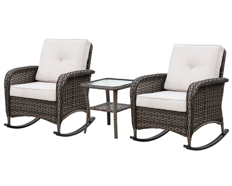 3pc Patio Rocking Chair Set_RCST-P3 - Eagle Peak Canopy and Outdoor Products