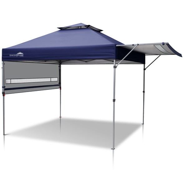 17' x 10' Pop up Canopy with Adjustable Dual Half Awnings_E170
