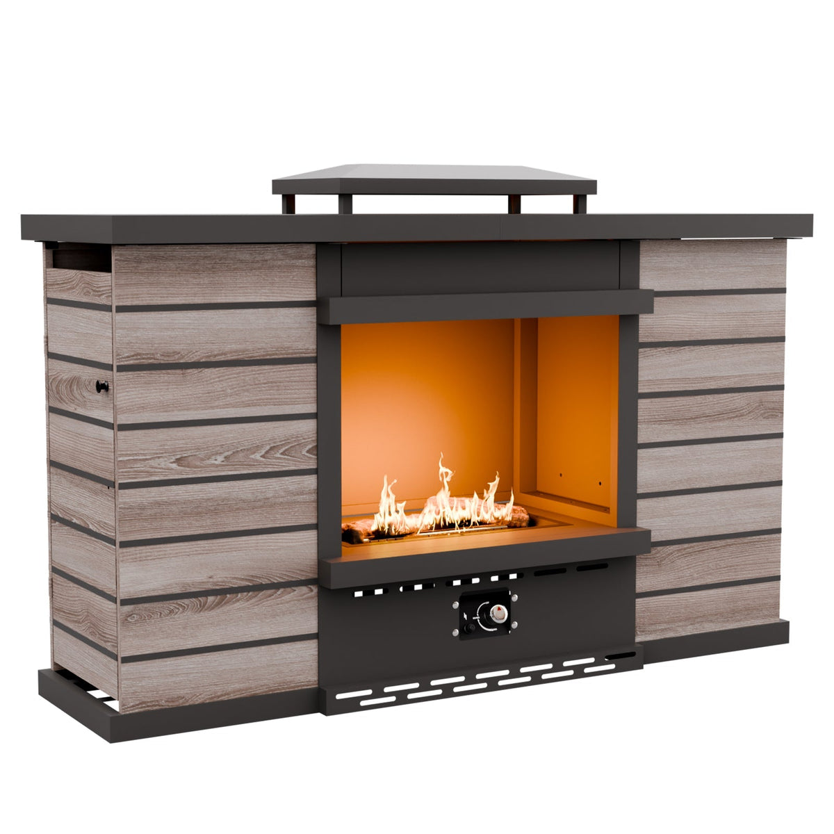 Outdoor Propane Fireplace_MT - Eagle Peak Custom Canopy Tent