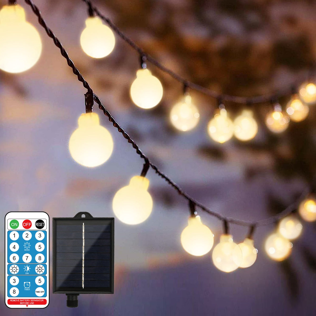 Remote Solar String Lights _ GSL40 - Eagle Peak Canopy and Outdoor Products