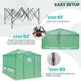 12x8 Portable Large Walk-in Pop Up Greenhouse