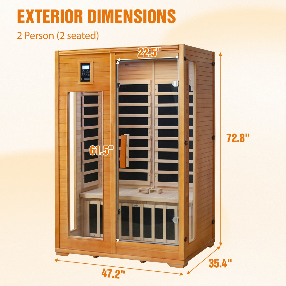 1 - 2/2 Person Low EMF Far Infrared Sauna - Eagle Peak Custom Canopy Tent