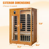 1 - 2/2 Person Low EMF Far Infrared Sauna - Eagle Peak Custom Canopy Tent