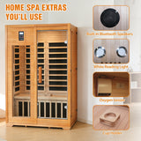 1 - 2/2 Person Low EMF Far Infrared Sauna - Eagle Peak Custom Canopy Tent