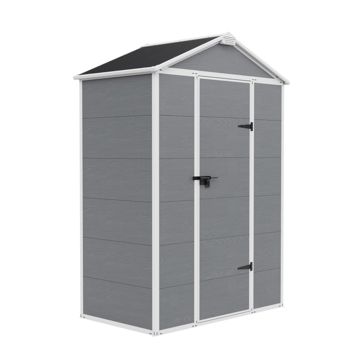 5x3/6x4/6x8/8x8/10x8 Resin Outdoor Storage Shed with Floor, Gray