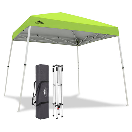 Slant Leg Pop up Canopy Tent, 10x10 Base 8x8 Top