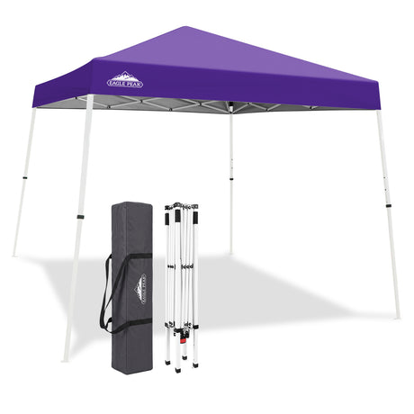 Slant Leg Pop up Canopy Tent, 10x10 Base 8x8 Top