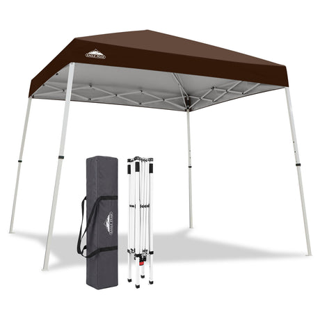 Slant Leg Pop up Canopy Tent, 10x10 Base 8x8 Top