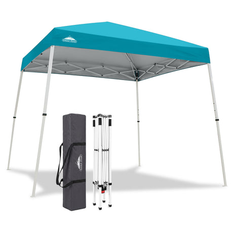 Slant Leg Pop up Canopy Tent, 10x10 Base 8x8 Top