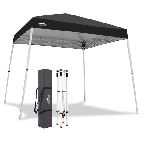 Slant Leg Pop up Canopy Tent, 10x10 Base 8x8 Top