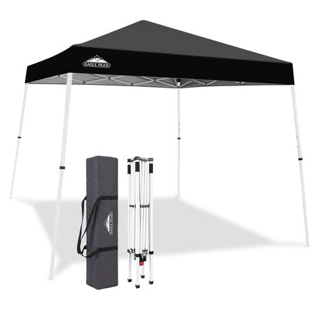 Slant Leg Pop up Canopy Tent, 10x10 Base 8x8 Top