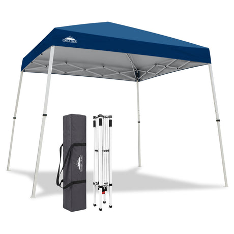 Slant Leg Pop up Canopy Tent, 10x10 Base 8x8 Top