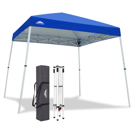 Slant Leg Pop up Canopy Tent, 10x10 Base 8x8 Top