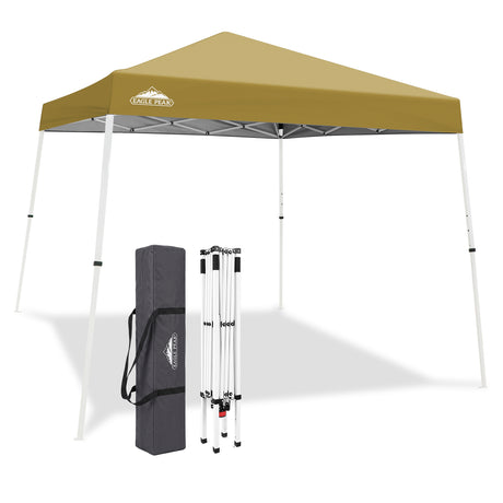 Slant Leg Pop up Canopy Tent, 10x10 Base 8x8 Top