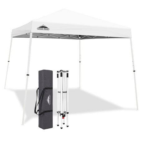 Slant Leg Pop up Canopy Tent, 10x10 Base 8x8 Top