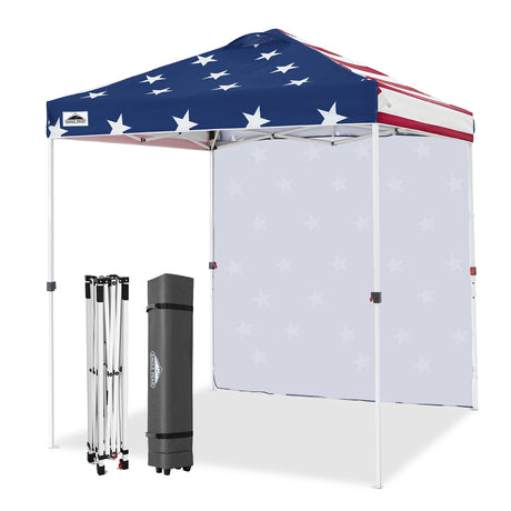 6.6x6.6 Pop Up Canopy Tent with 1 Sidewall